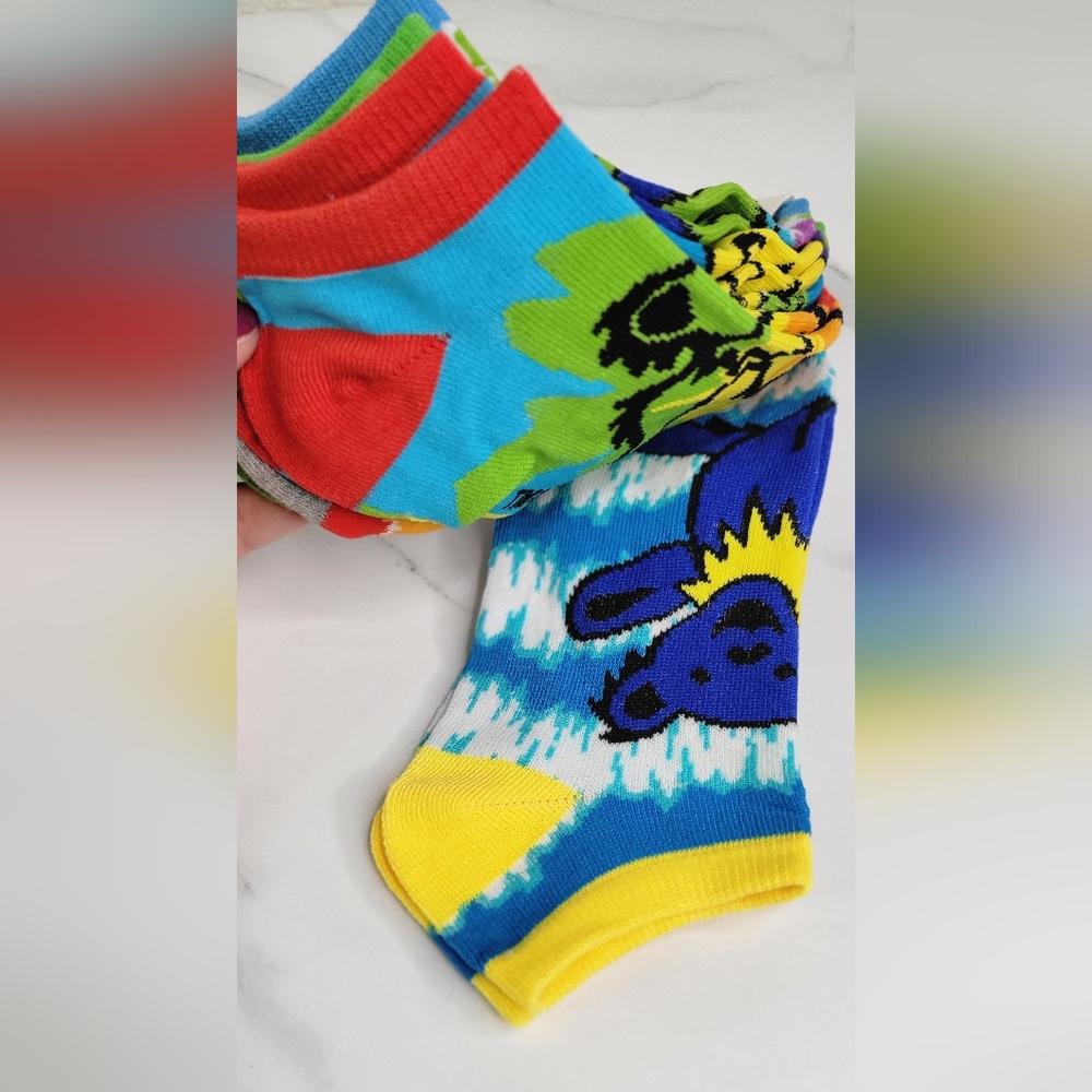 NWT - Grateful Dead - Tie Dye Ankle Socks - 5 Pair - Size 5-10 - Picture 7 of 9